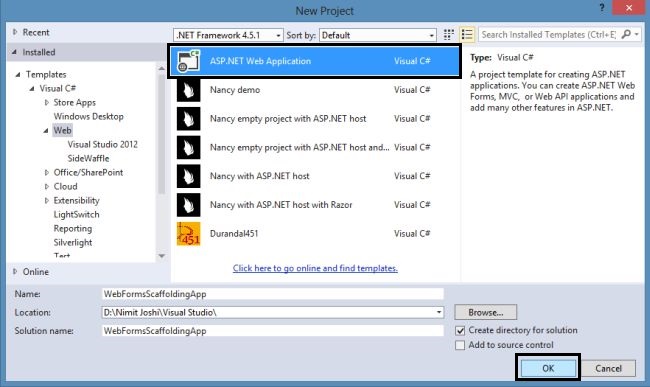 Create Web Application in VS 2013